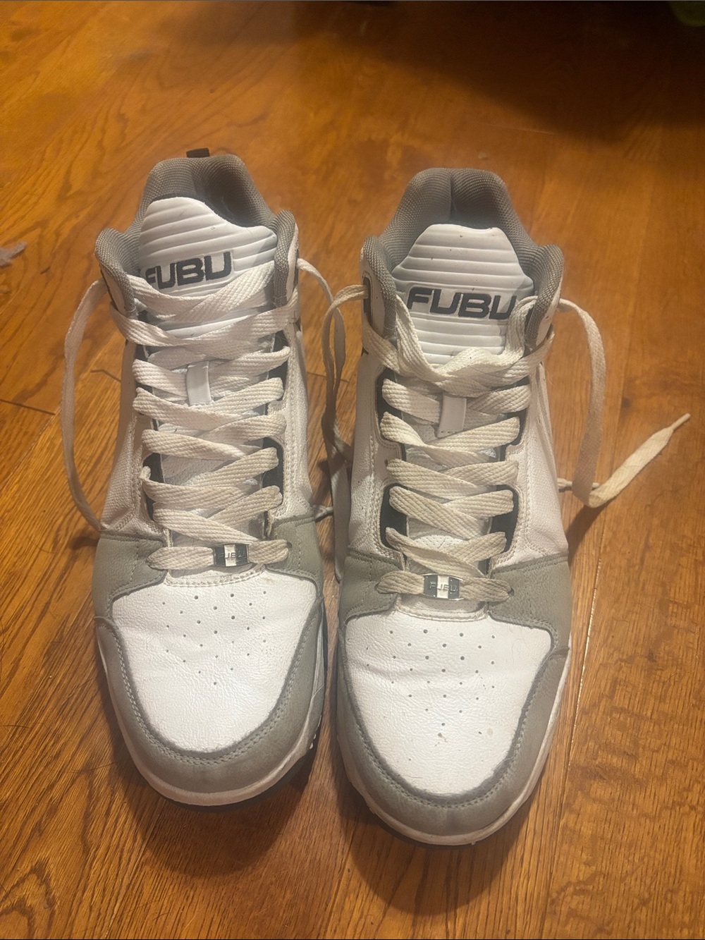 FUBU White & Gray Athletic Low-Top Sneakers